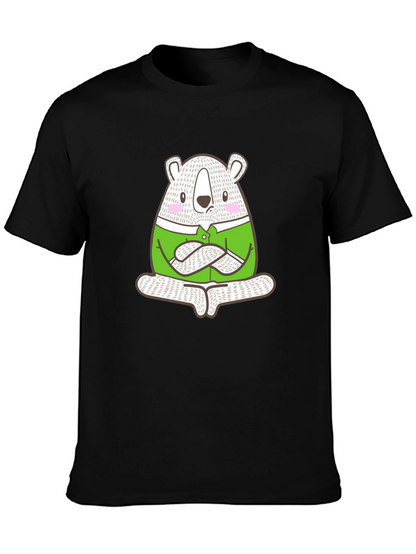 Meditating Bear Graphic Tee - Cool & Casual