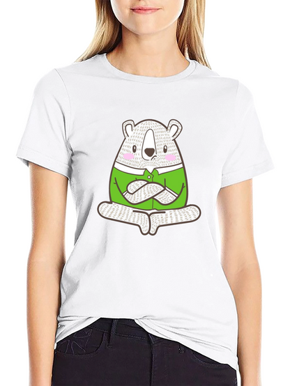 Meditating Bear Graphic Tee - Cool & Casual