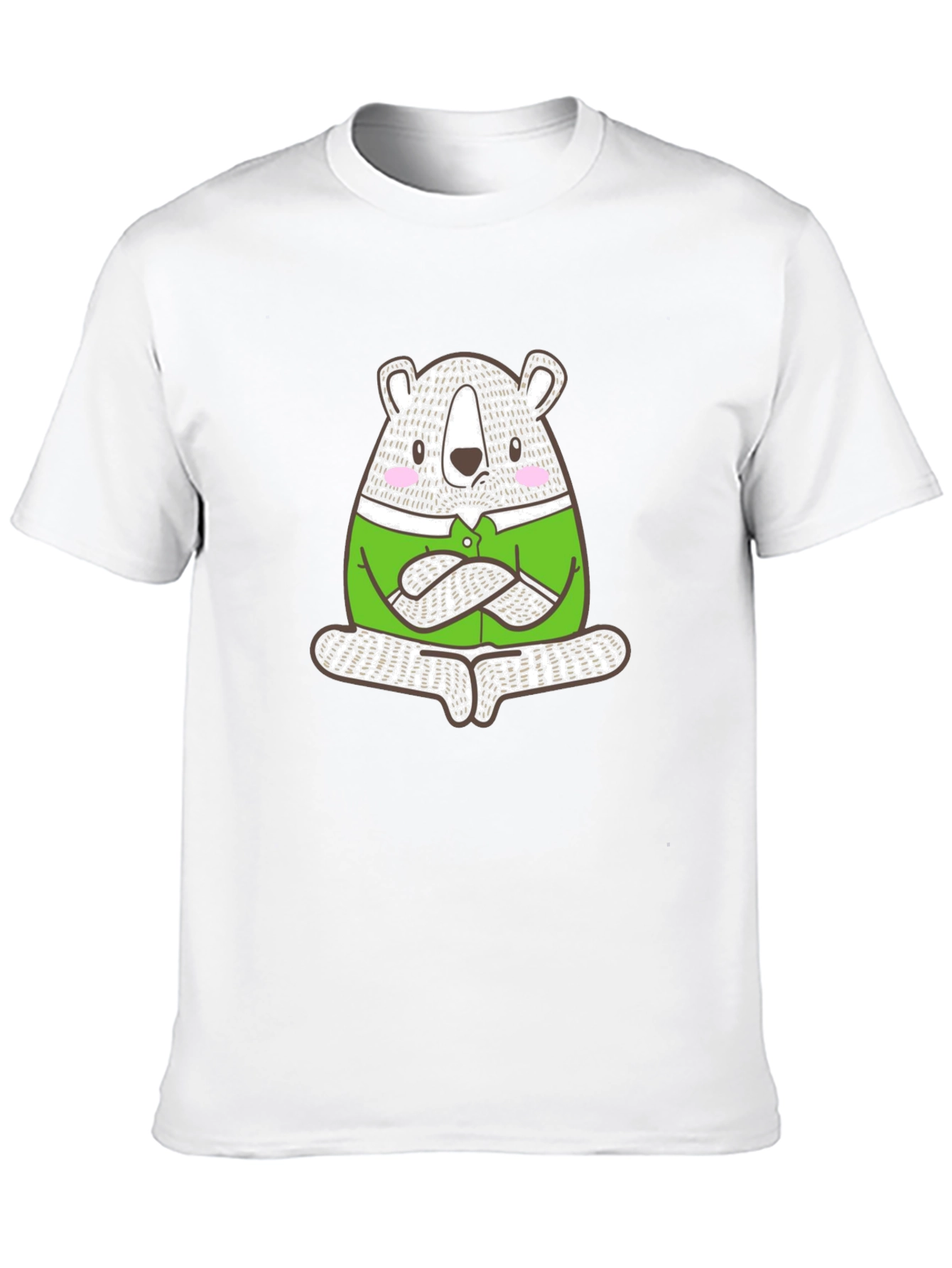 Meditating Bear Graphic Tee - Cool & Casual
