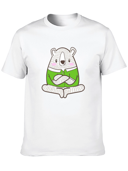 Meditating Bear Graphic Tee - Cool & Casual