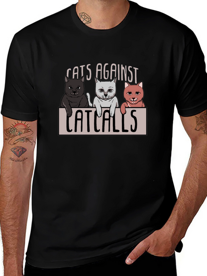 Cats Against Catcalls T-Shirt - Unisex Cotton Tee