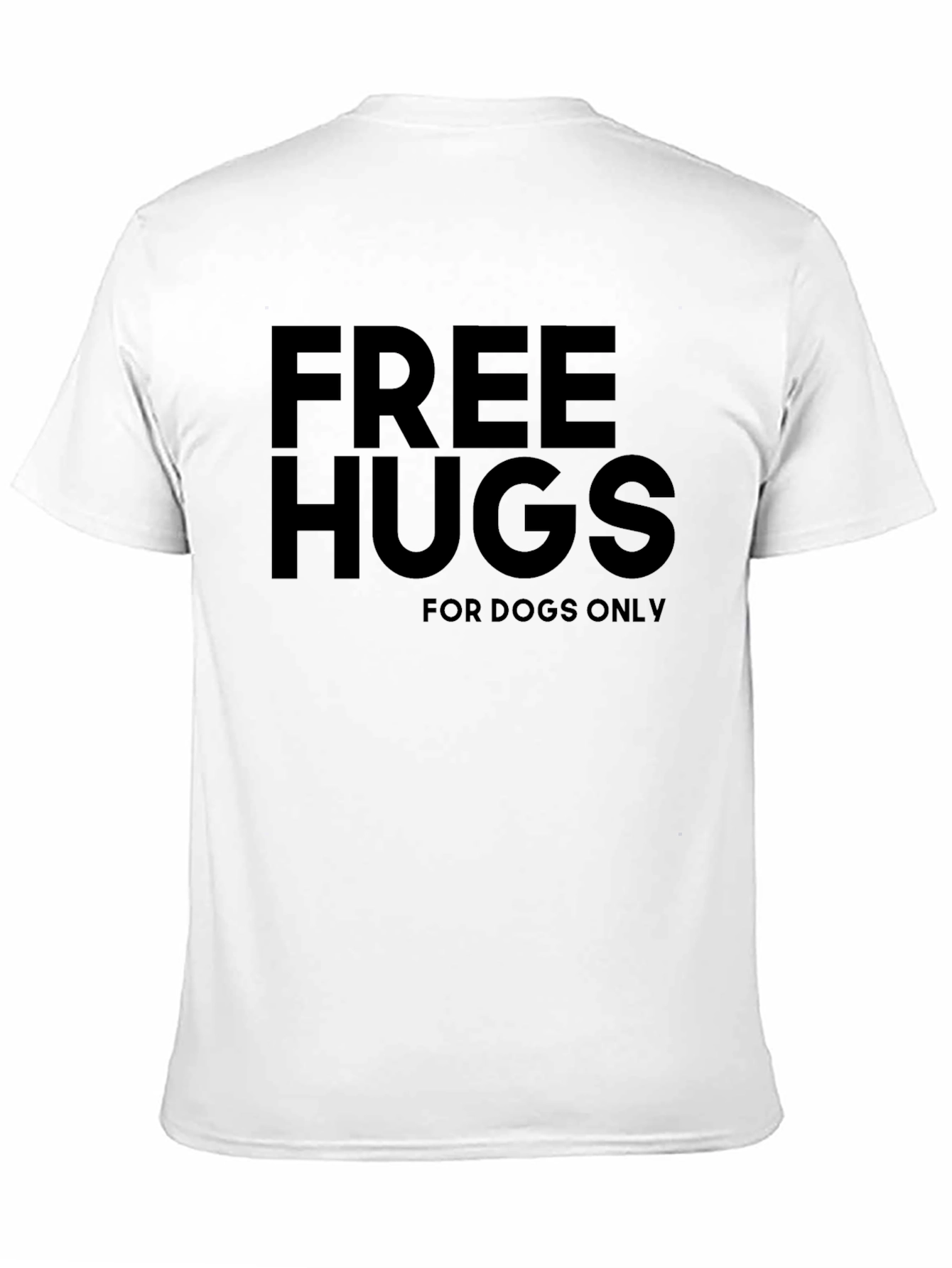 Free Hugs for Dogs Only Black T-Shirt