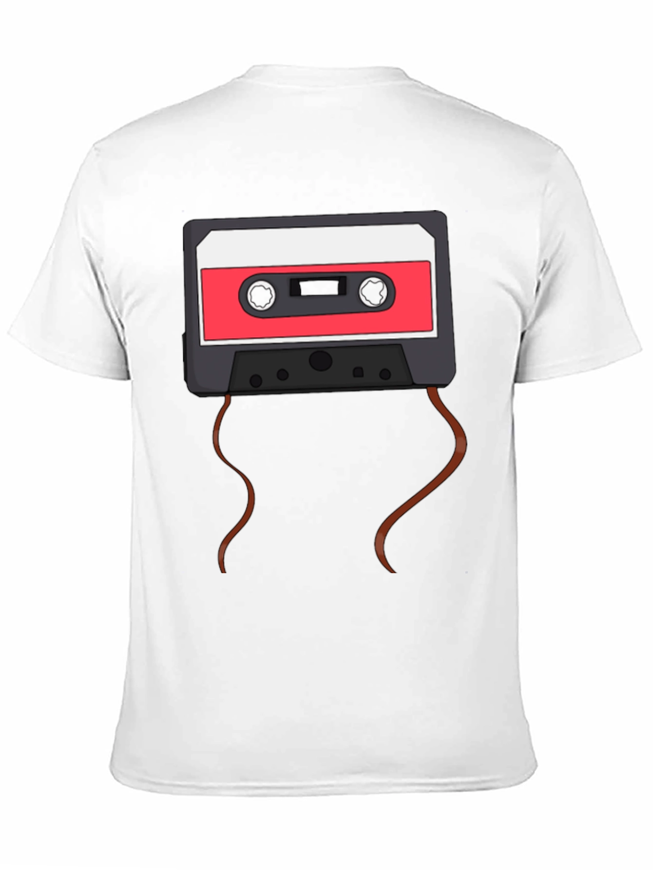 Retro Cassette Tape Graphic T-Shirt - Black