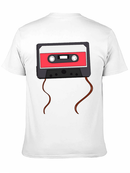 Retro Cassette Tape Graphic T-Shirt - Black
