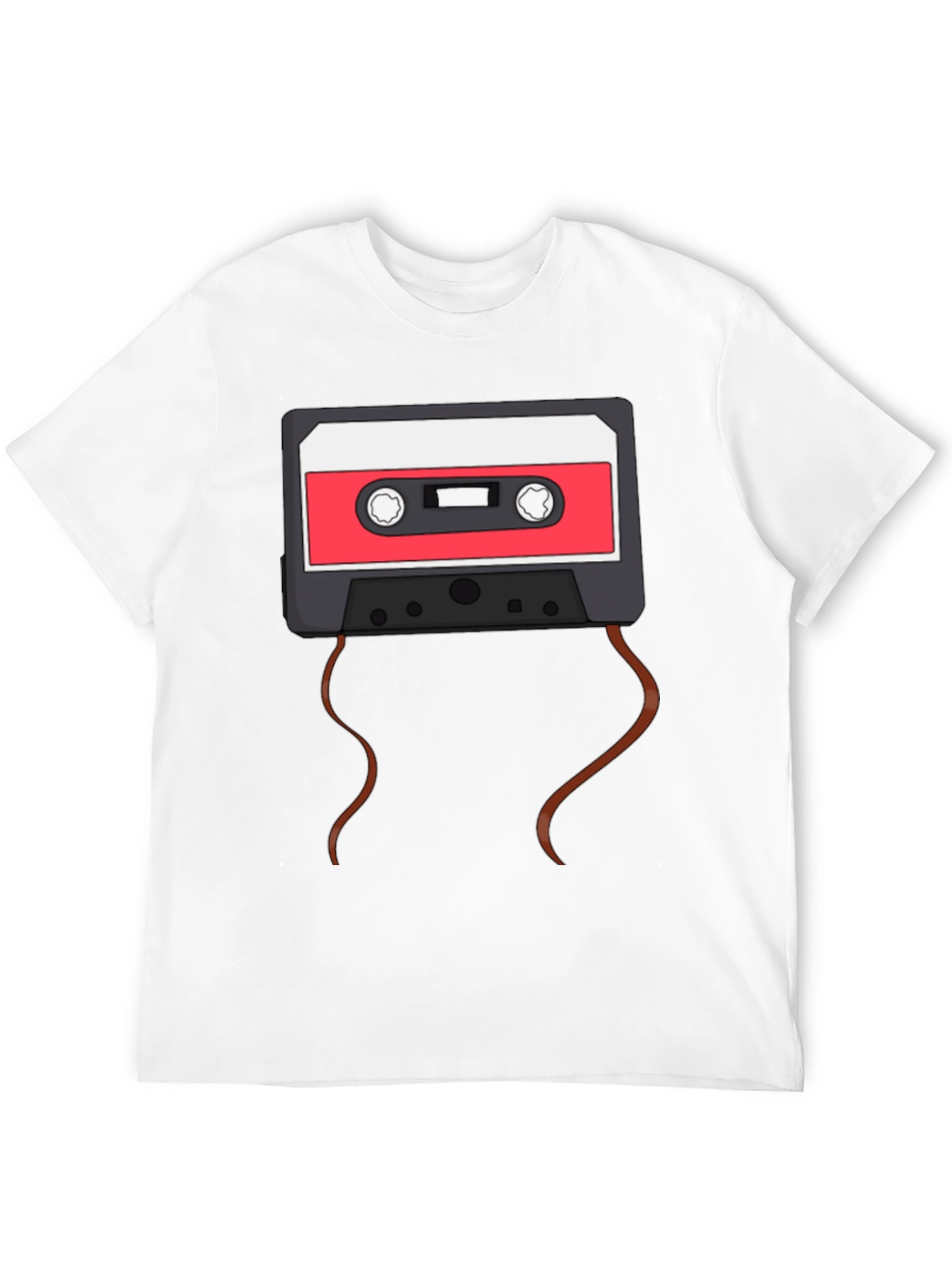 Retro Cassette Tape Graphic T-Shirt - Black