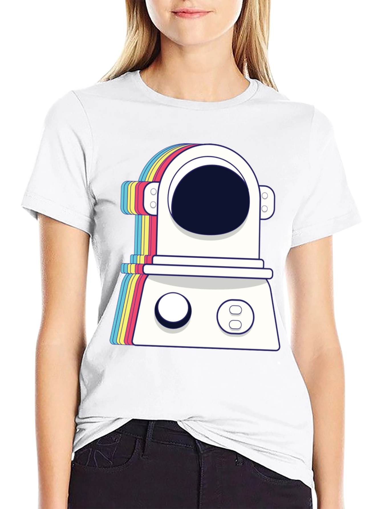Retro Spaceman Graphic Tee - Trendy Astronaut T-Shirt