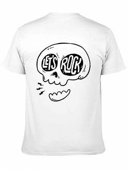 Lets Rock Graphic Tee - Skull Design