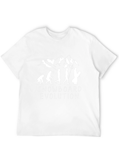 Snowboard Evolution Graphic Tee - Black Cotton T-Shirt