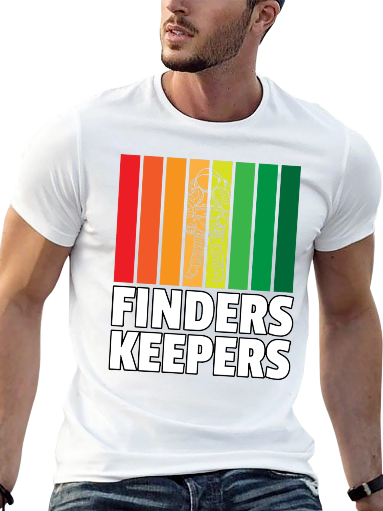 Finders Keepers Astronaut Retro Graphic T-Shirt