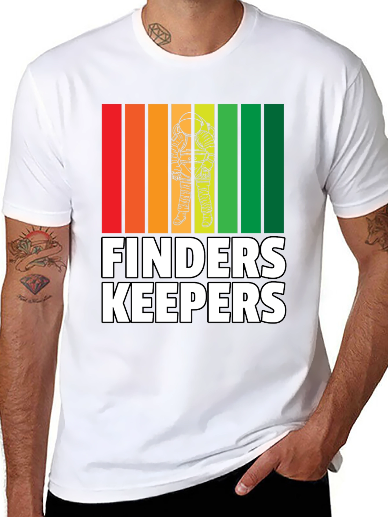 Finders Keepers Astronaut Retro Graphic T-Shirt