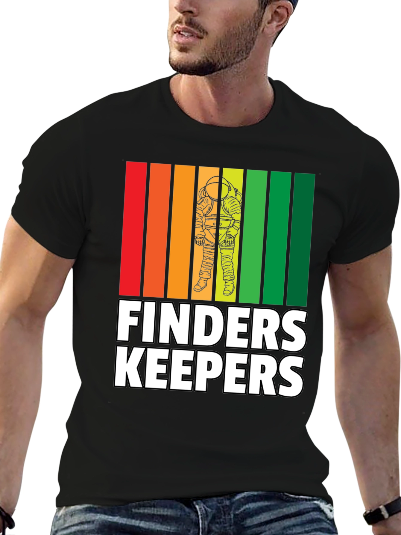 Finders Keepers Astronaut Retro Graphic T-Shirt