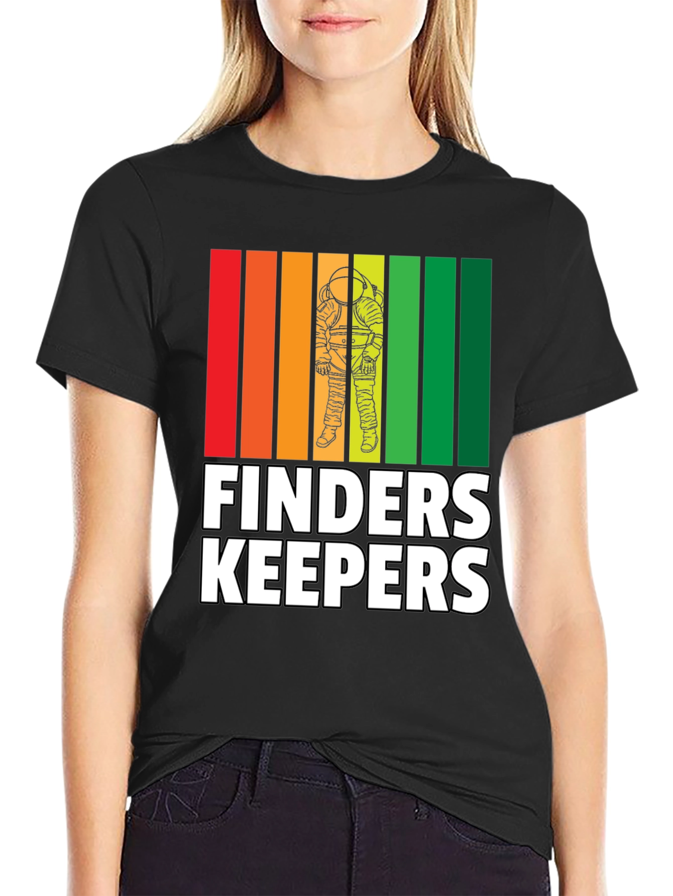 Finders Keepers Astronaut Retro Graphic T-Shirt