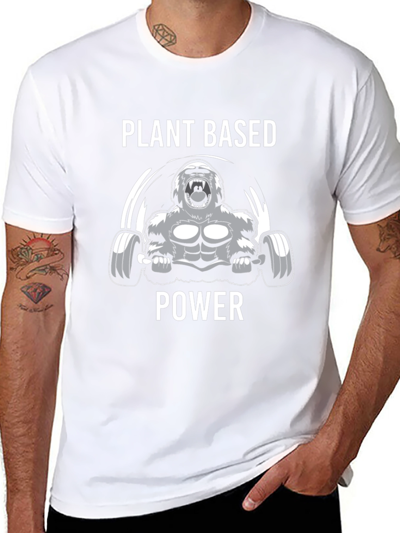 Plant Based Power T-Shirt - Vegan Gorilla Gym