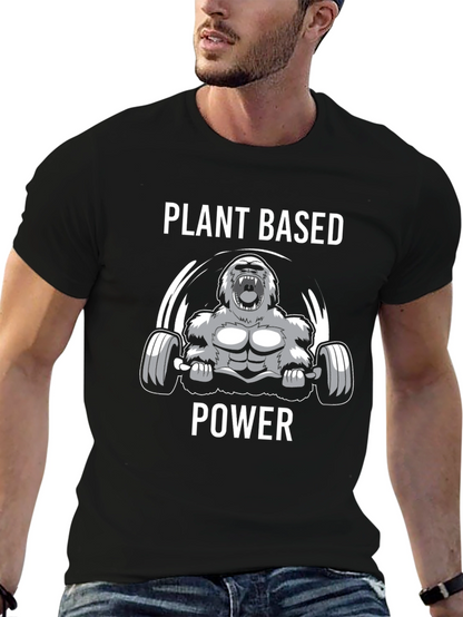 Plant Based Power T-Shirt - Vegan Gorilla Gym