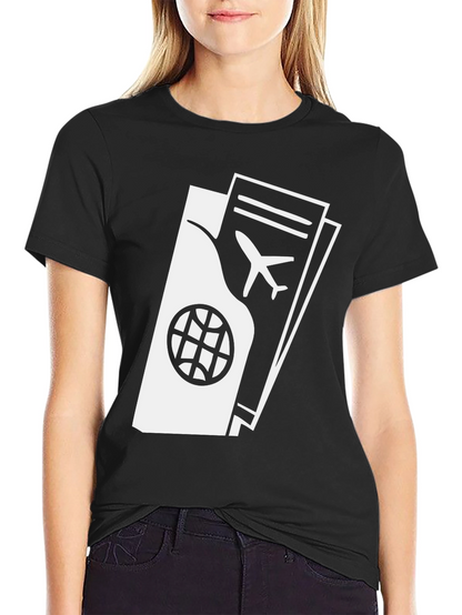 Passport and Ticket Graphic T-Shirt - Travel Ready