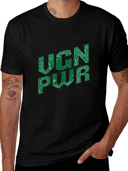 VGN PWR Graphic Print Crew Neck Tee