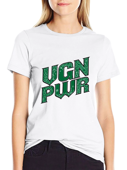 VGN PWR Graphic Print Crew Neck Tee