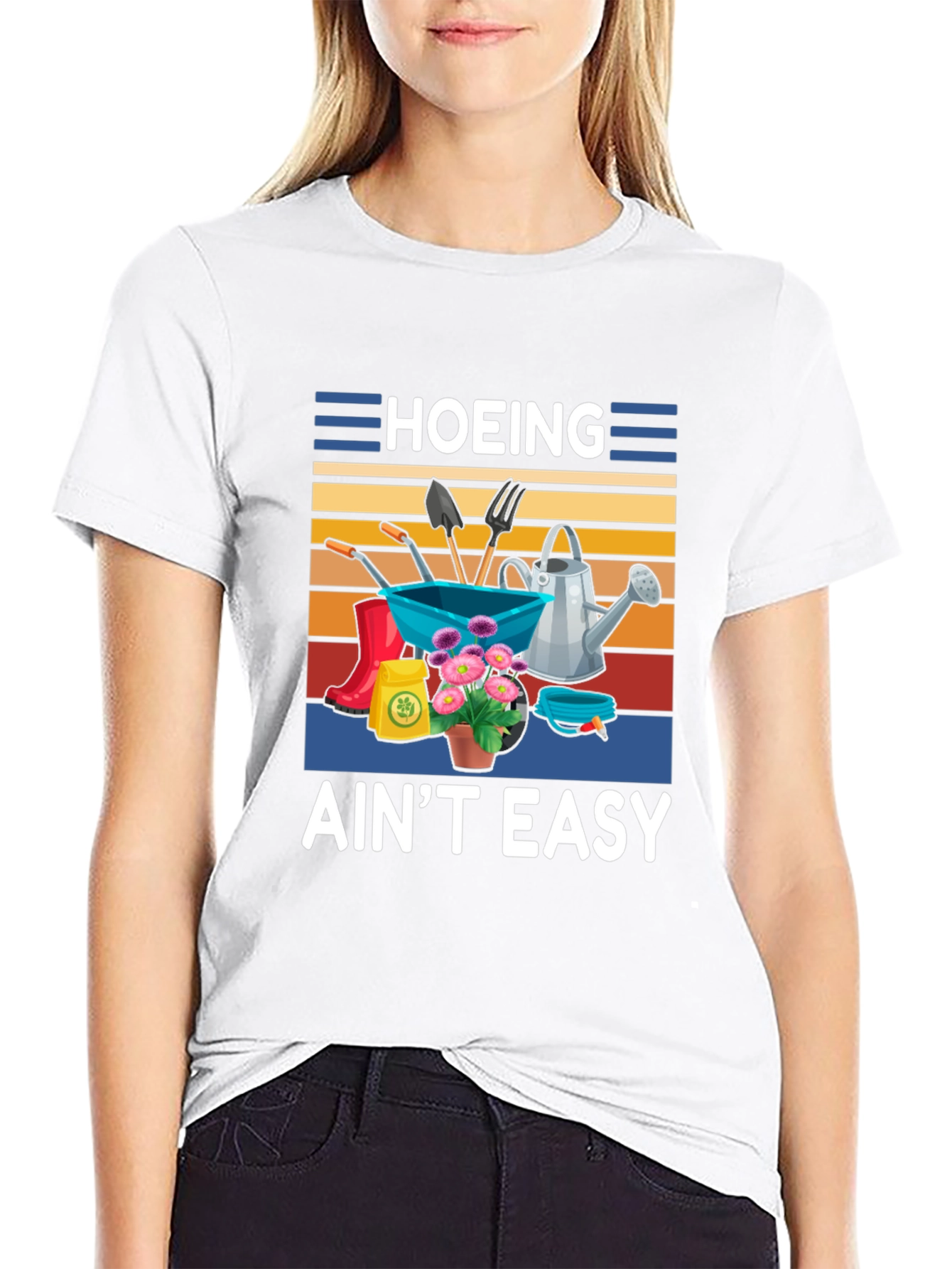 Hoing Aint Easy Gardening T-Shirt