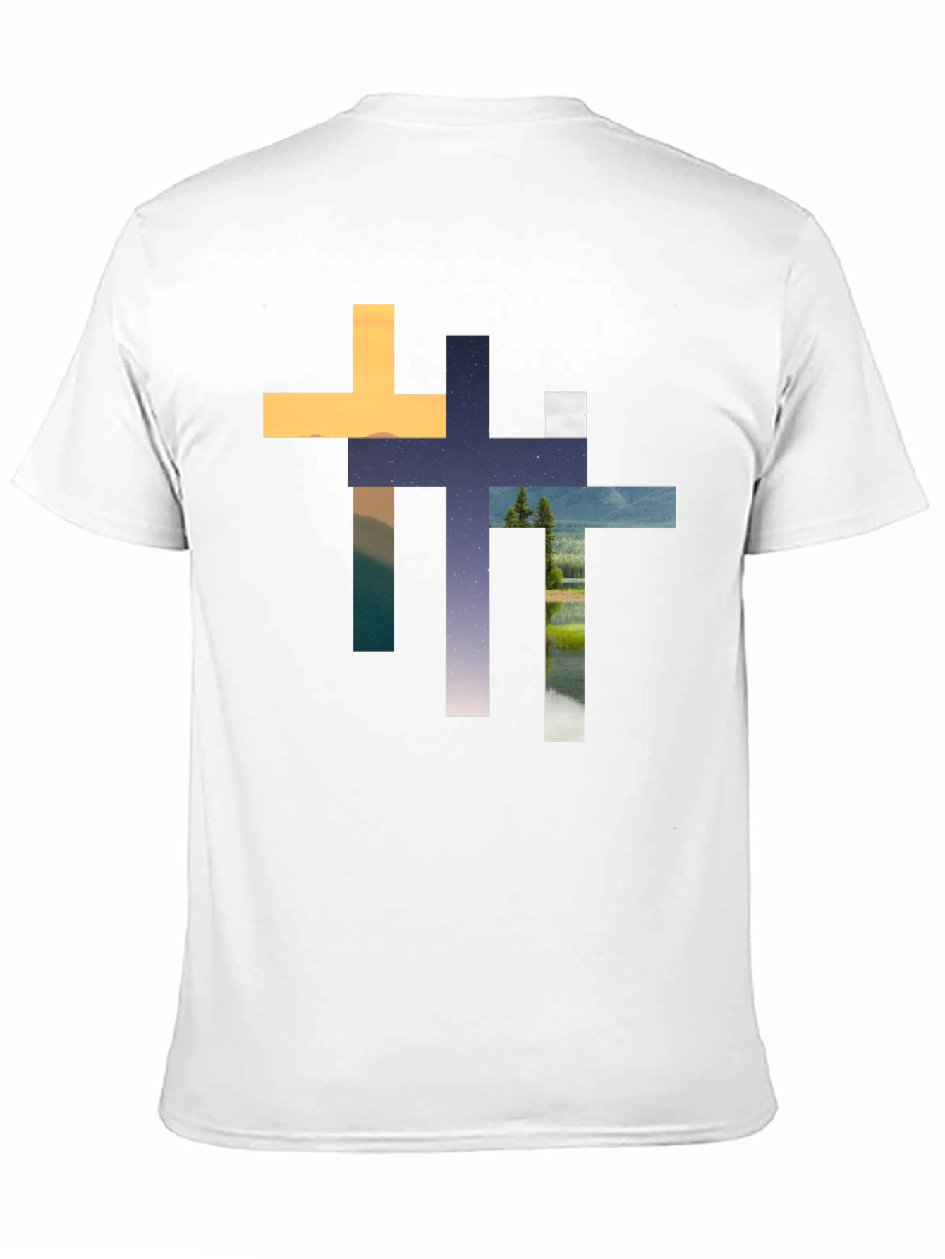 Abstract Cross Graphic T-Shirt - Stylish Christian Apparel