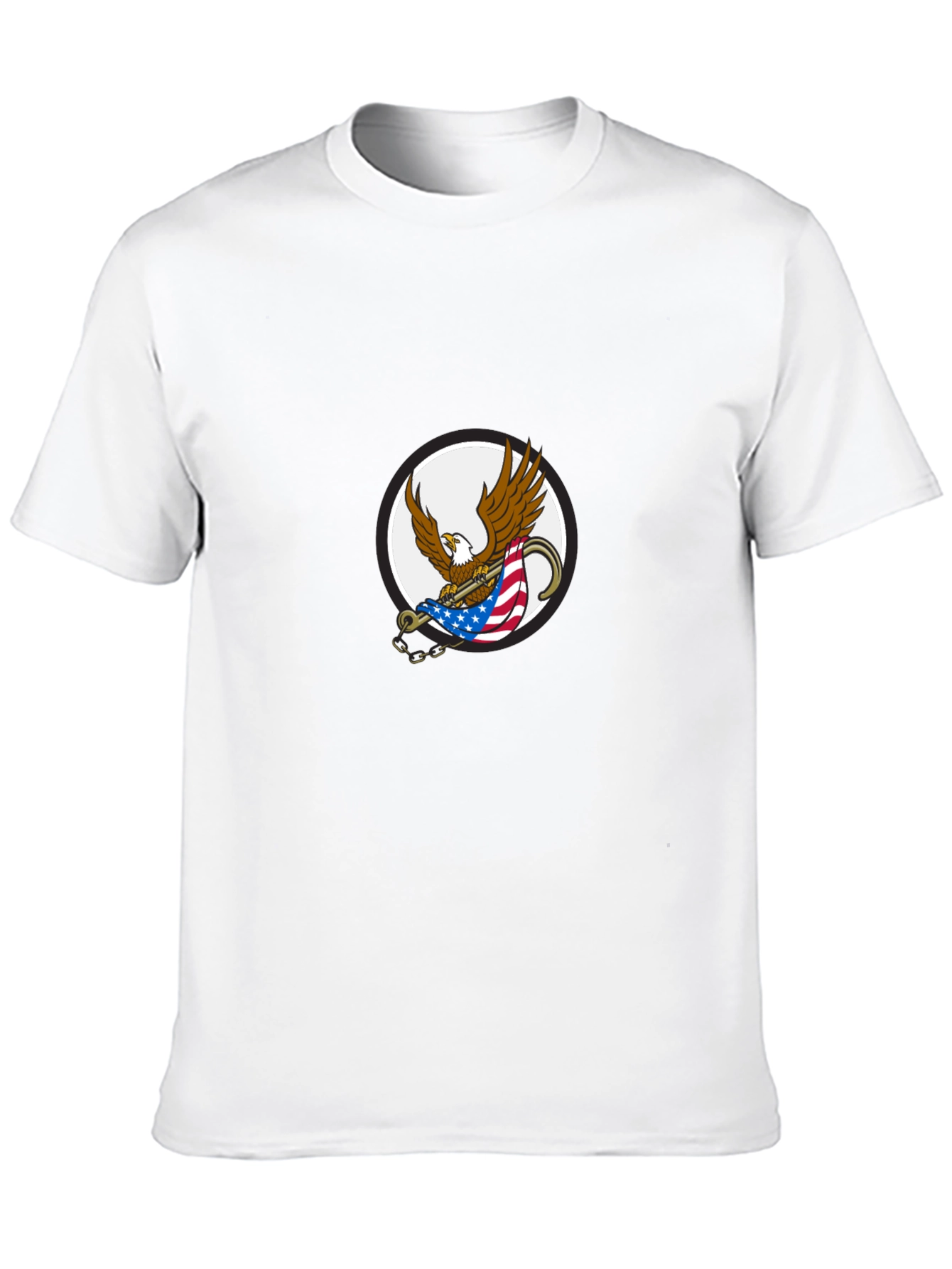 Mens Black Graphic Eagle T-Shirt