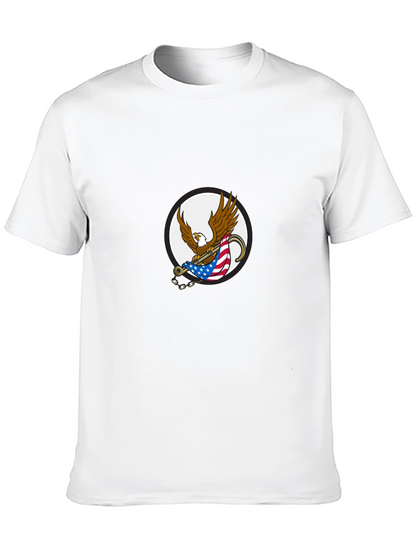 Mens Black Graphic Eagle T-Shirt