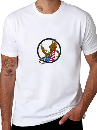 Mens Black Graphic Eagle T-Shirt