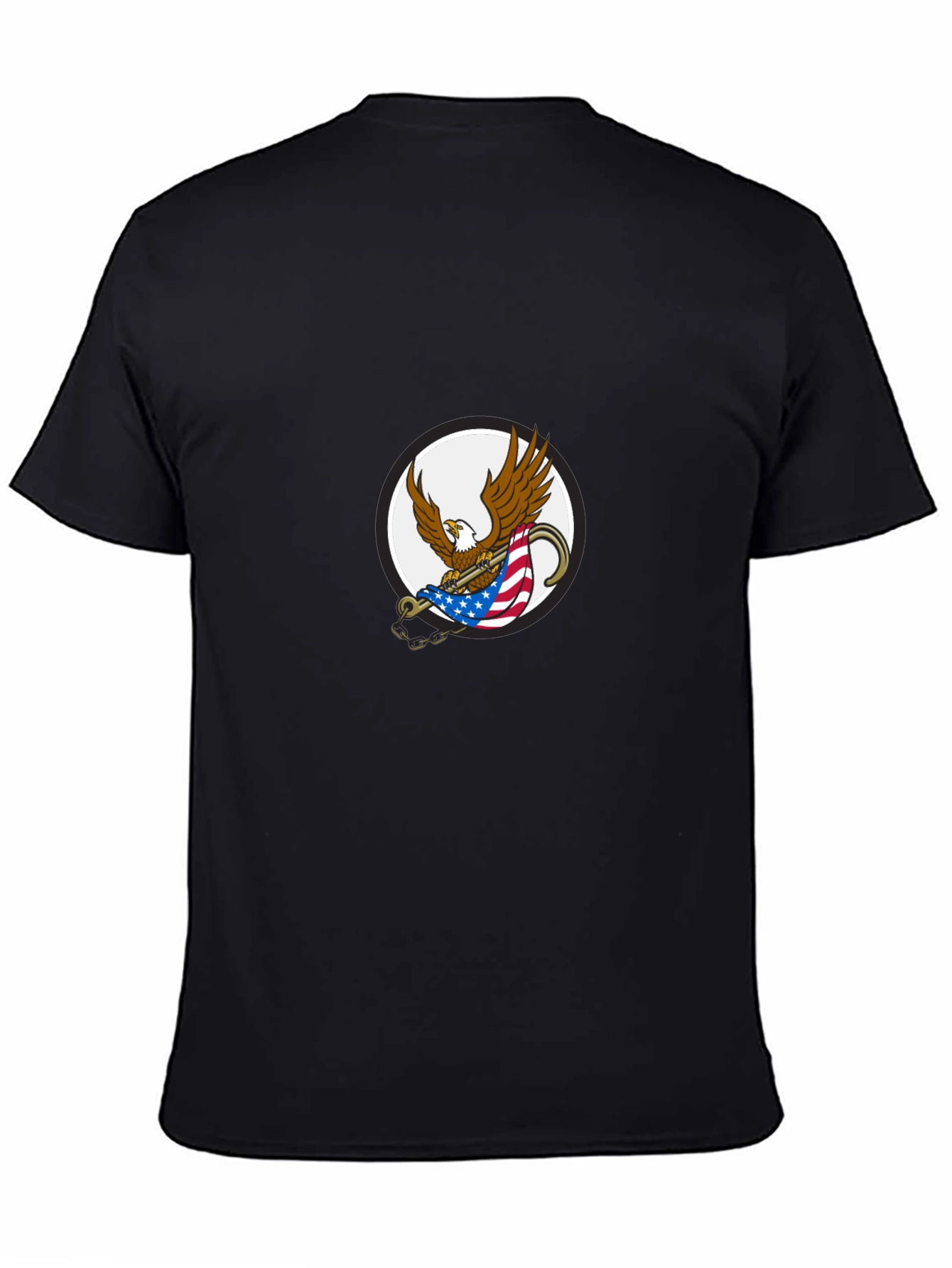 Mens Black Graphic Eagle T-Shirt
