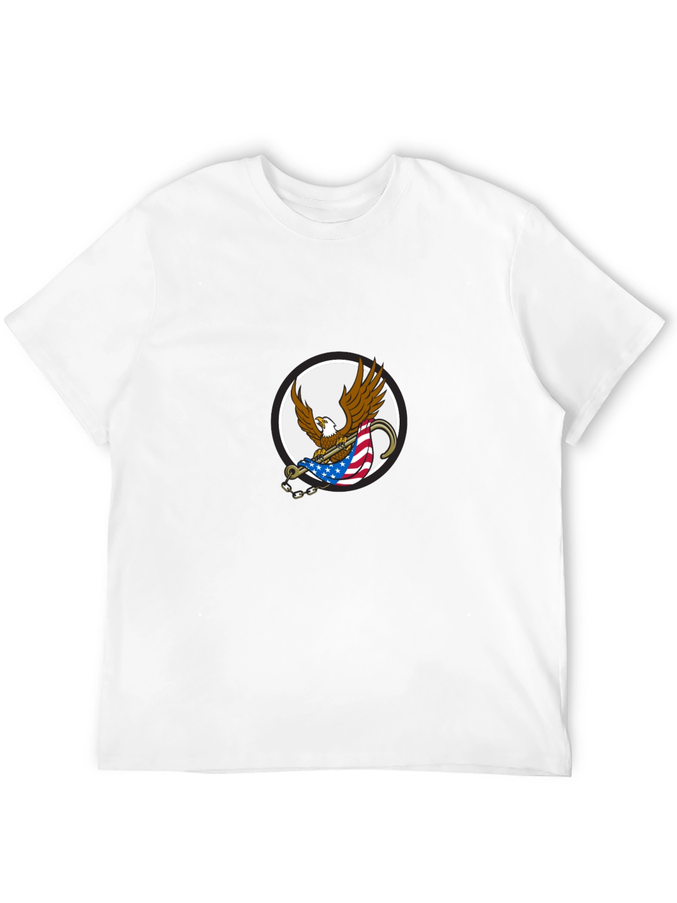 Mens Black Graphic Eagle T-Shirt