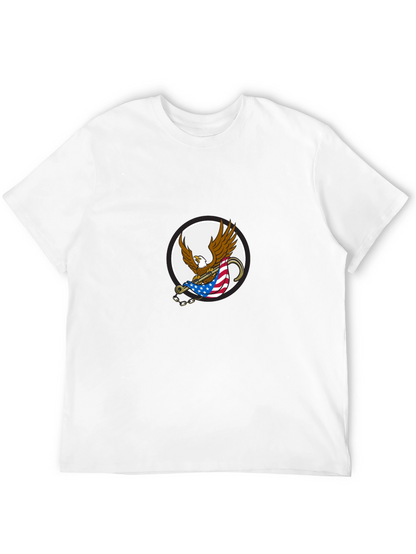 Mens Black Graphic Eagle T-Shirt