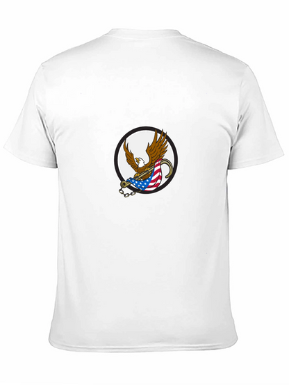 Mens Black Graphic Eagle T-Shirt