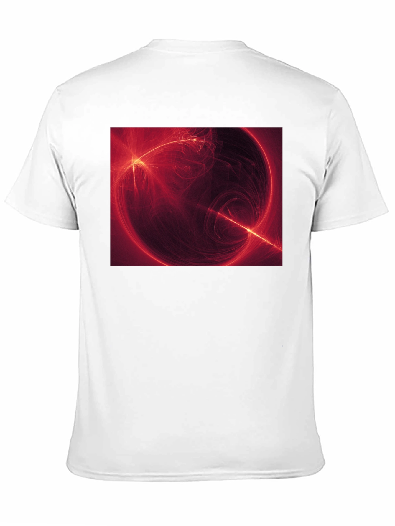 Abstract Red Energy Sphere Graphic T-Shirt
