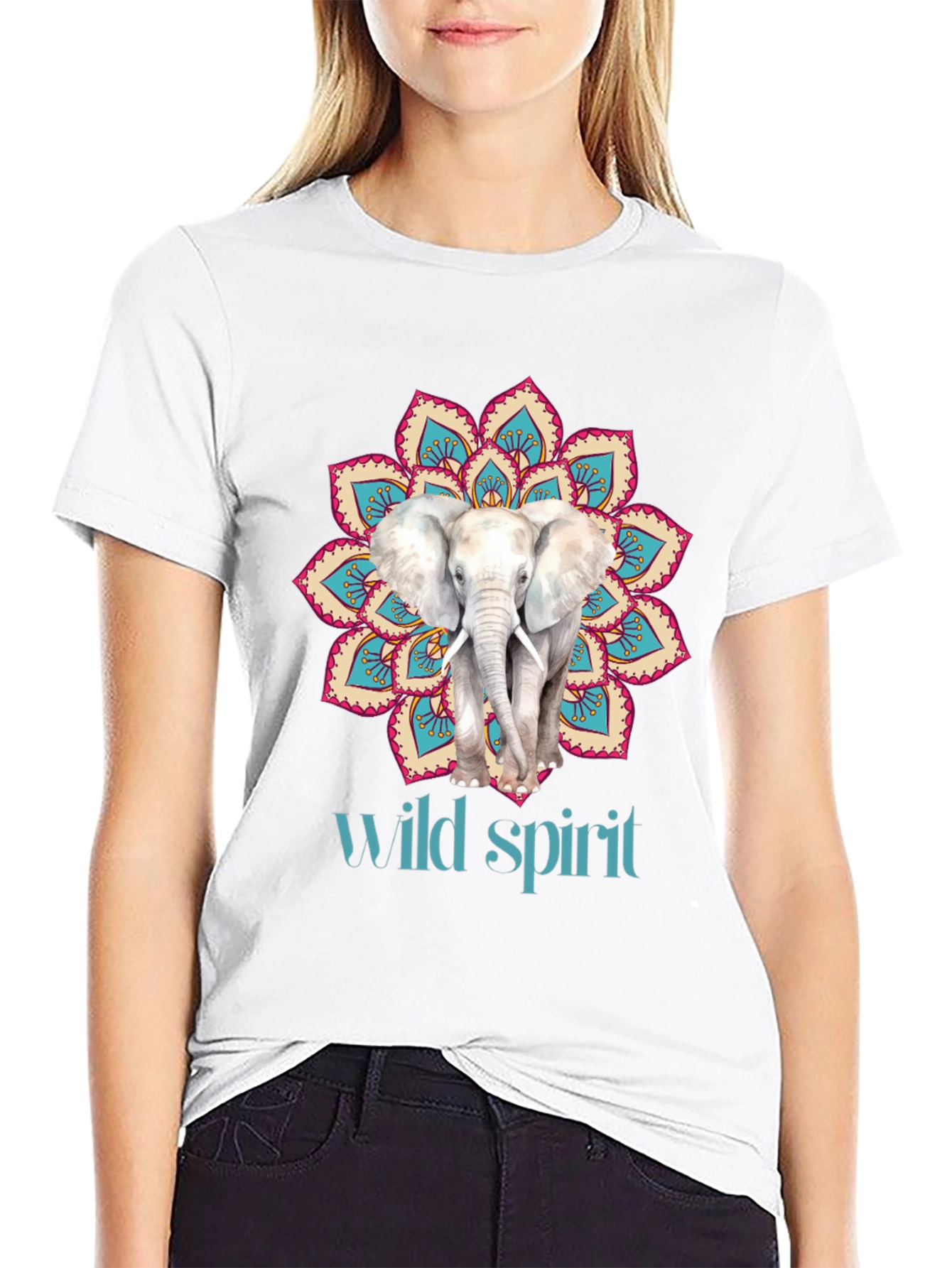 Elephant Mandala Wild Spirit Graphic Tee