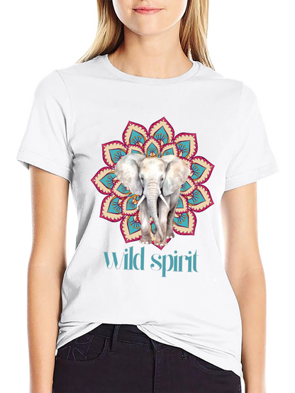 Elephant Mandala Wild Spirit Graphic Tee