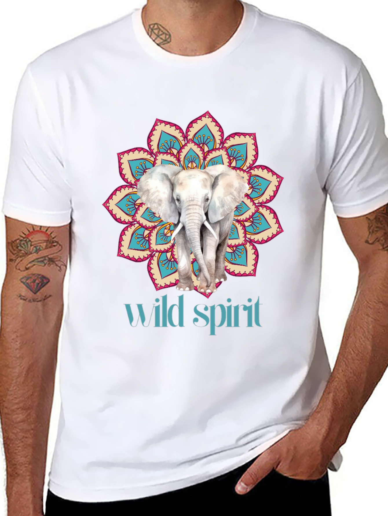 Elephant Mandala Wild Spirit Graphic Tee