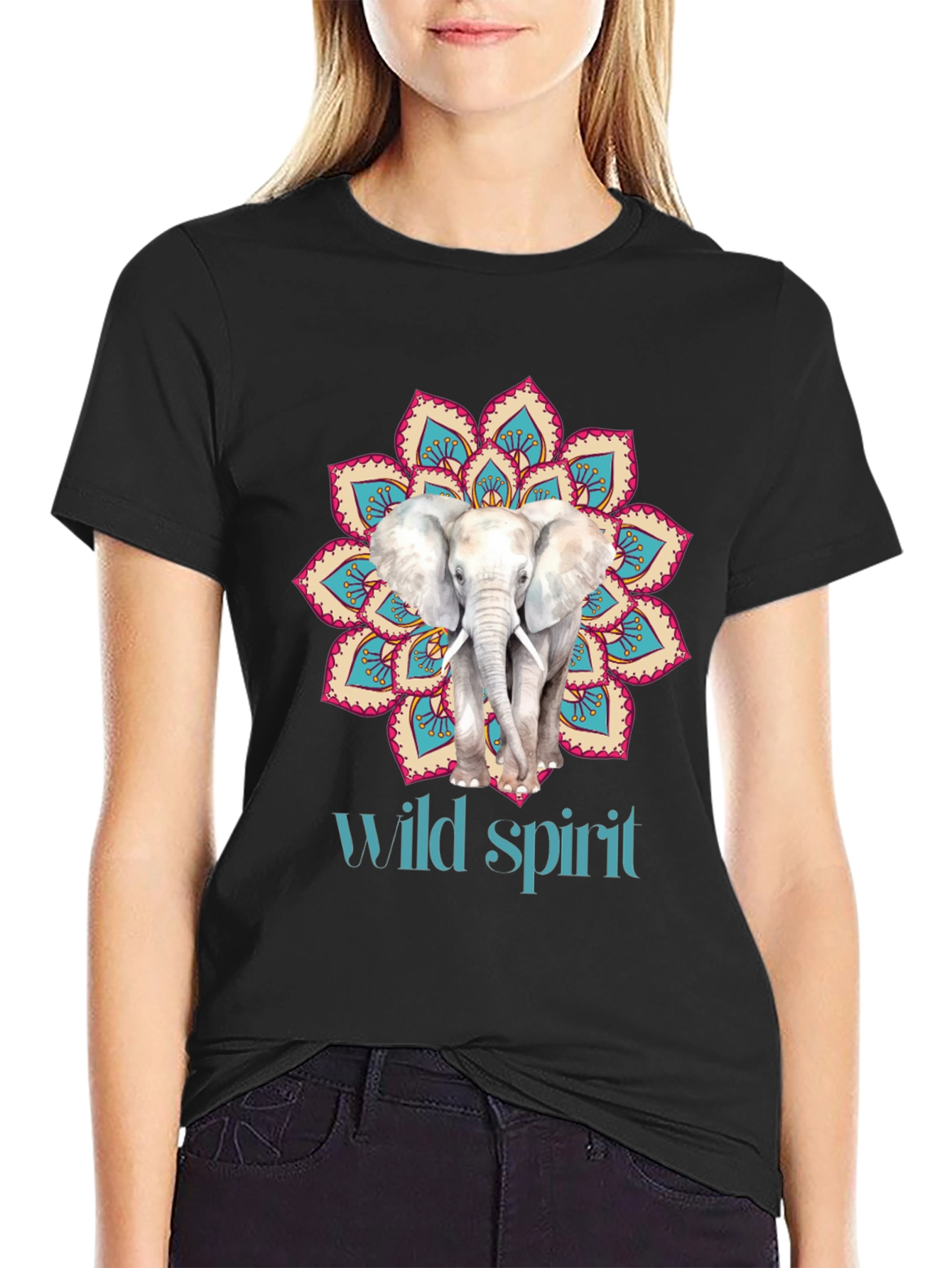 Elephant Mandala Wild Spirit Graphic Tee