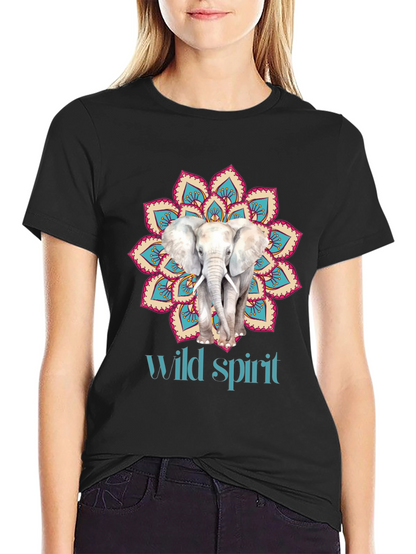 Elephant Mandala Wild Spirit Graphic Tee