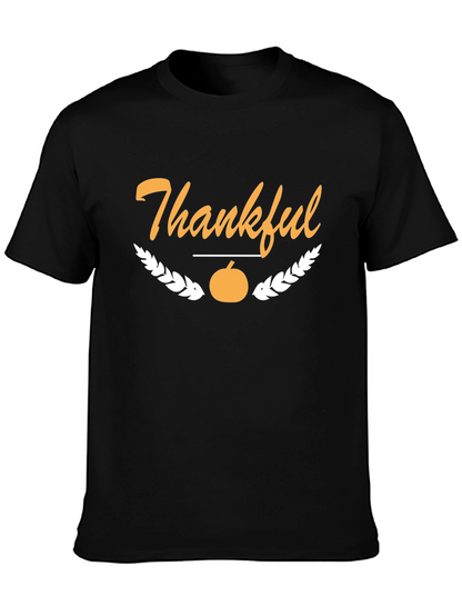 Thankful Thanksgiving T-Shirt - Black