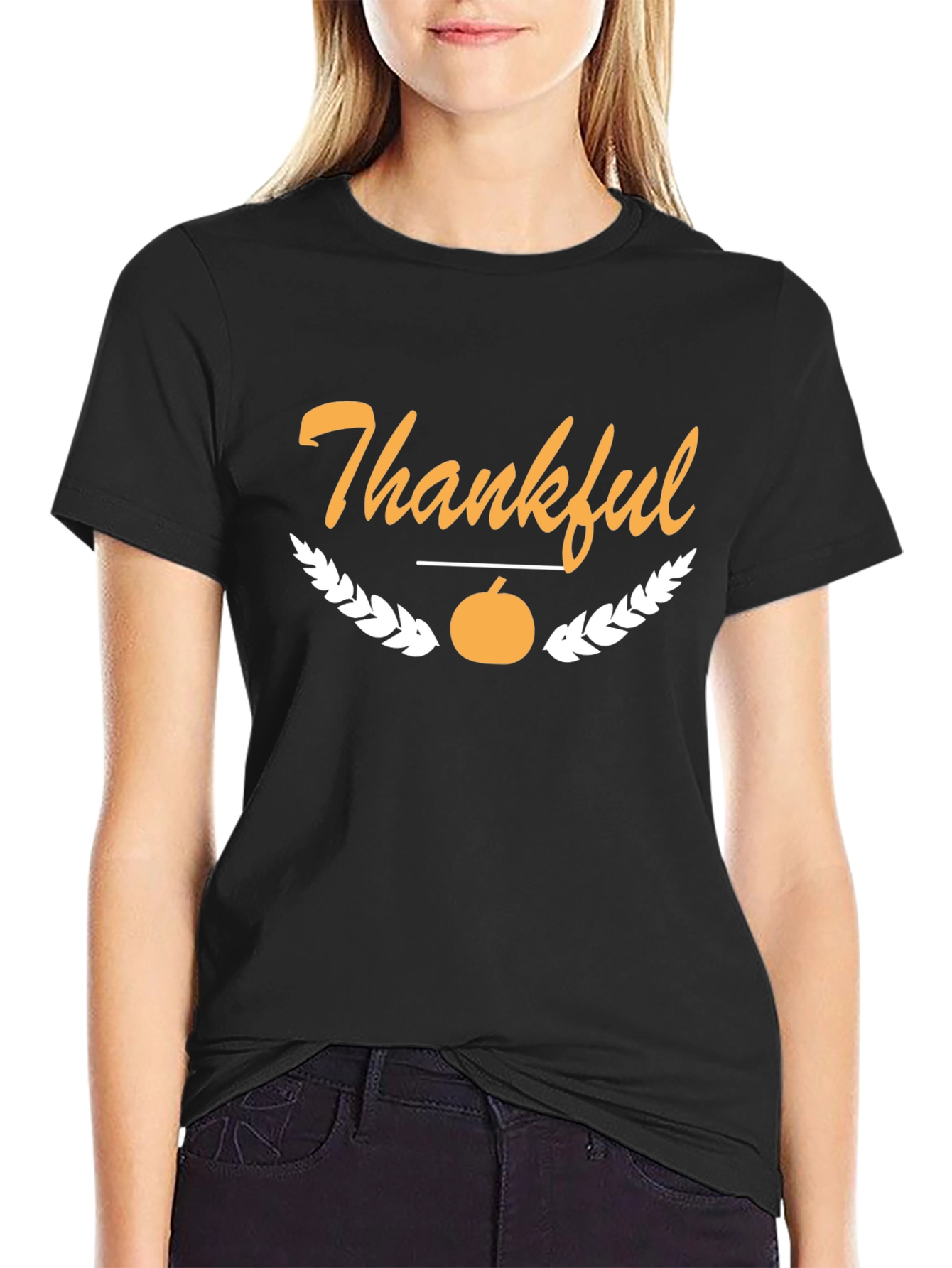 Thankful Thanksgiving T-Shirt - Black