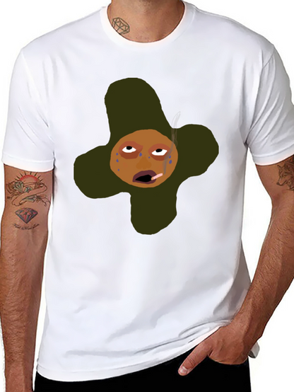 Funny Cartoon Graphic T-Shirt - Black