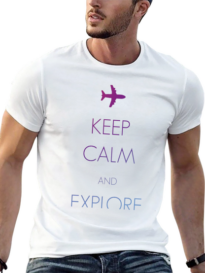 Keep Calm & Explore Graphic T-Shirt