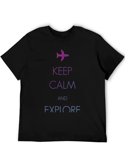 Keep Calm & Explore Graphic T-Shirt