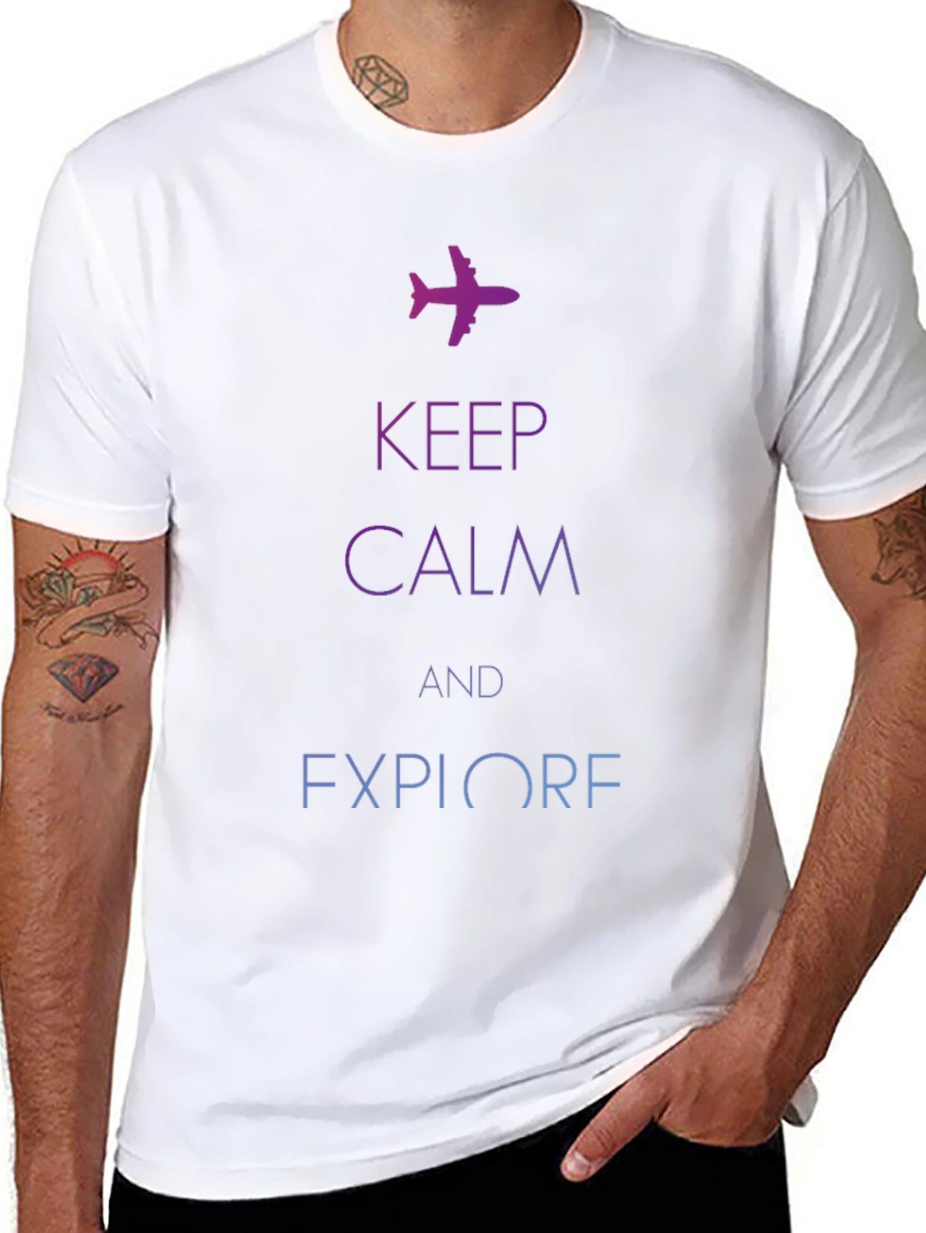 Keep Calm & Explore Graphic T-Shirt