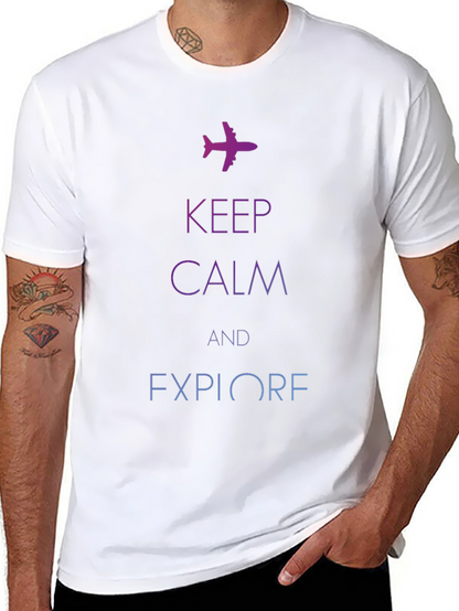 Keep Calm & Explore Graphic T-Shirt