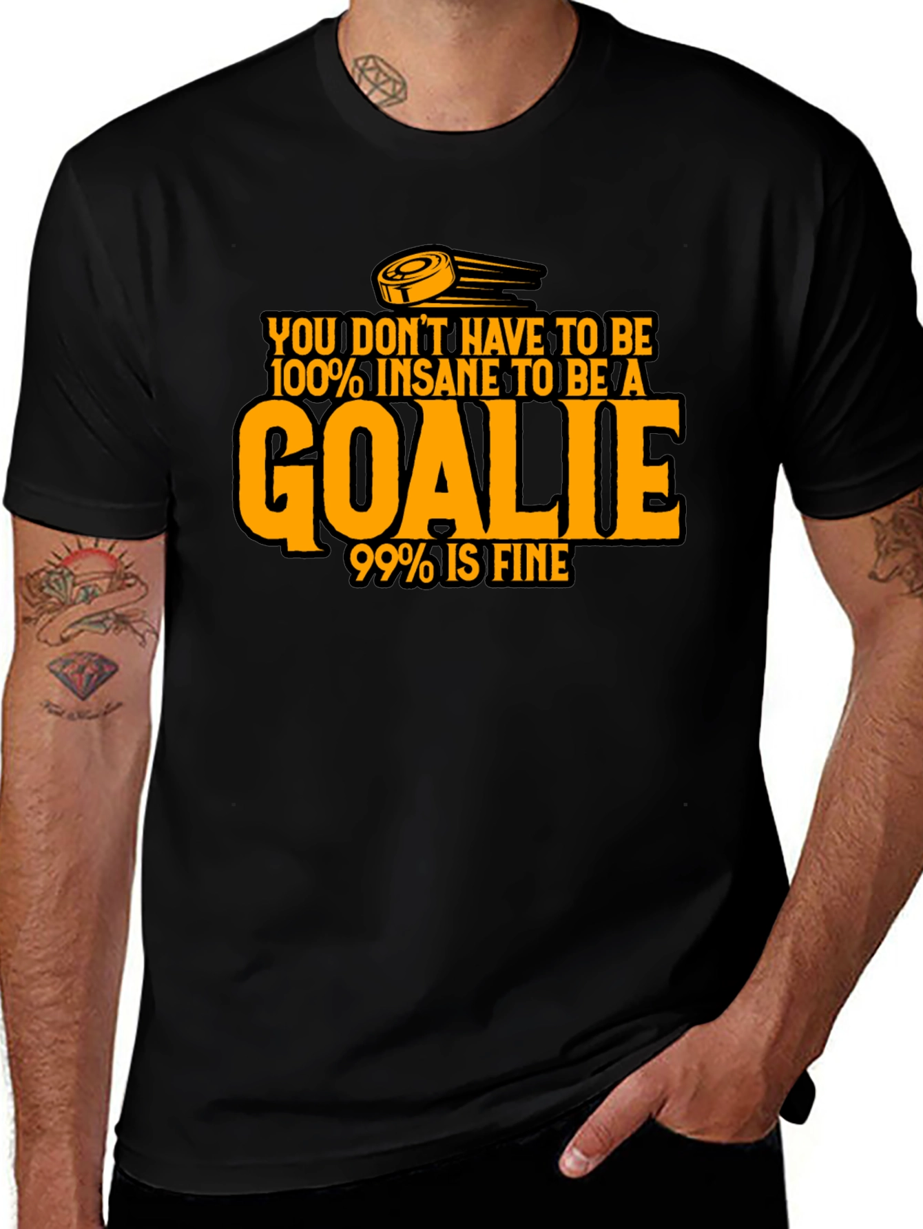 Insane Goalie T-Shirt - Hockey Humor