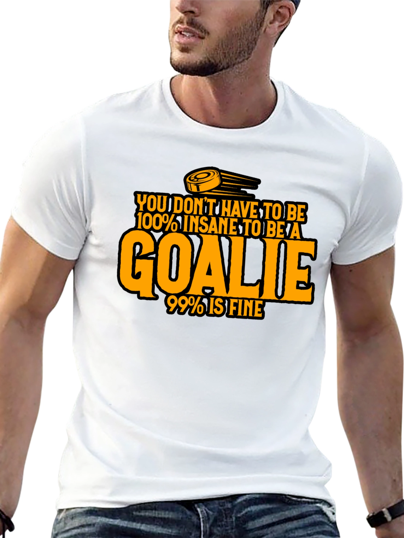 Insane Goalie T-Shirt - Hockey Humor
