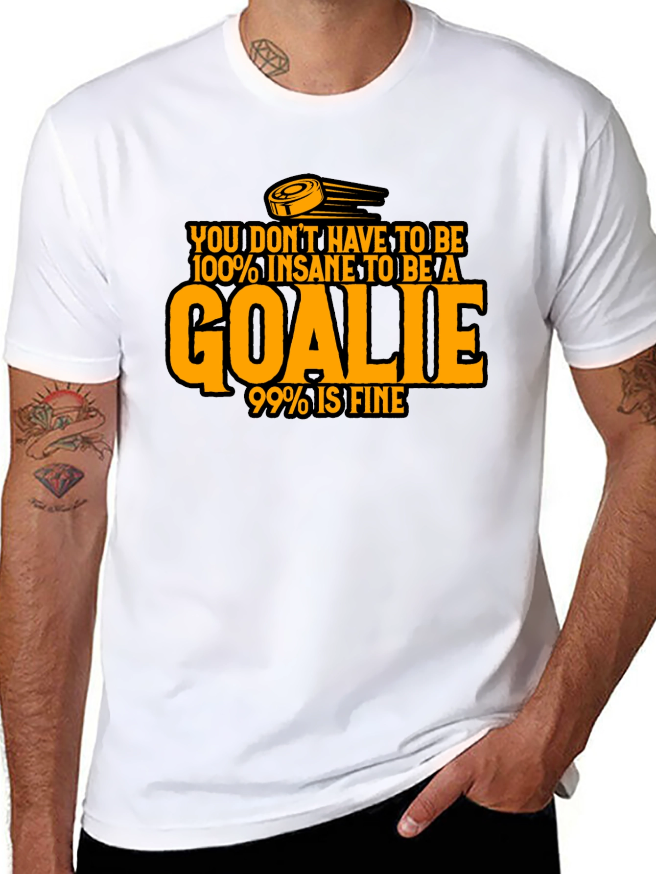 Insane Goalie T-Shirt - Hockey Humor