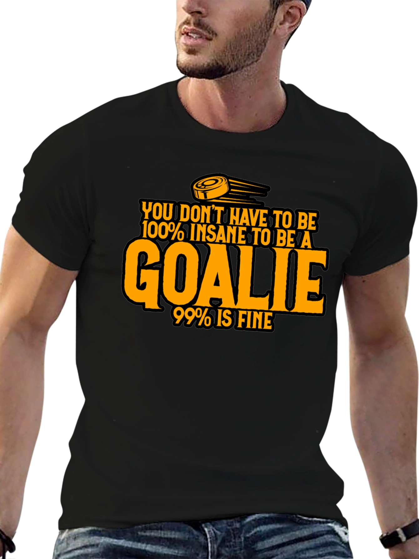 Insane Goalie T-Shirt - Hockey Humor