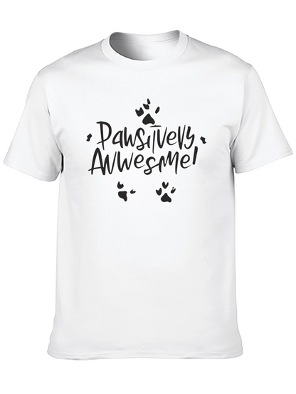 Pawsitively Awesome Black T-Shirt