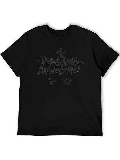 Pawsitively Awesome Black T-Shirt