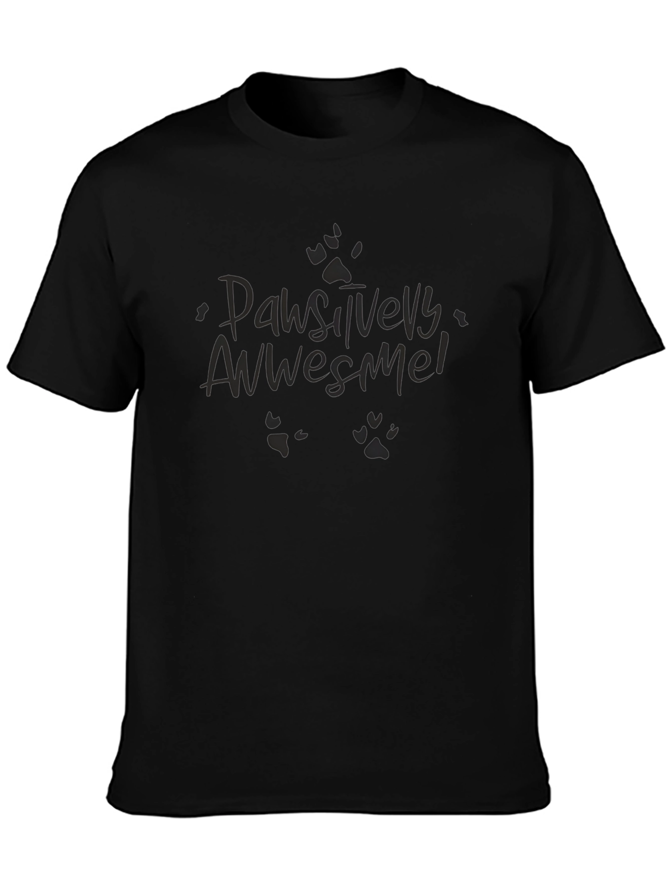 Pawsitively Awesome Black T-Shirt